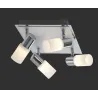 TRIO Spot intérieur chrome et blanc balayé CLAPTON - Pas cher