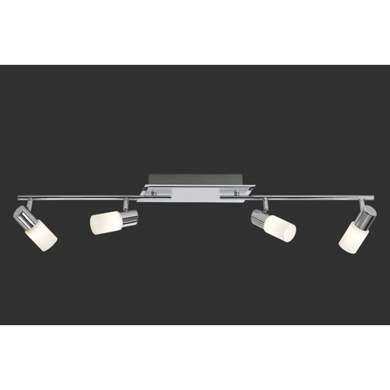 TRIO Spot intérieur chrome et blanc balayé CLAPTON - Pas cher