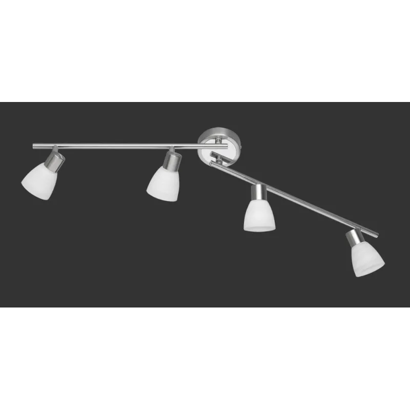 TRIO Spot intérieur nickel mat et blanc balayé CARICO - Pas cher
