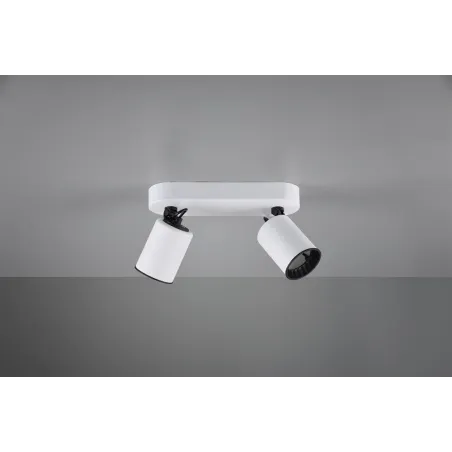 TRIO Spot intérieur blanc mat et noir PAGO - Pas cher