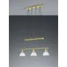 TRIO Suspension intérieur laiton mat et albâtre LEVISTO - Pas cher