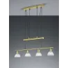 TRIO Suspension intérieur laiton mat et albâtre LEVISTO - Pas cher