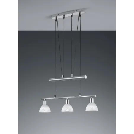 TRIO Suspension intérieur nickel mat et albâtre LEVISTO - Pas cher