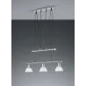 TRIO Suspension intérieur nickel mat et albâtre LEVISTO - Pas cher