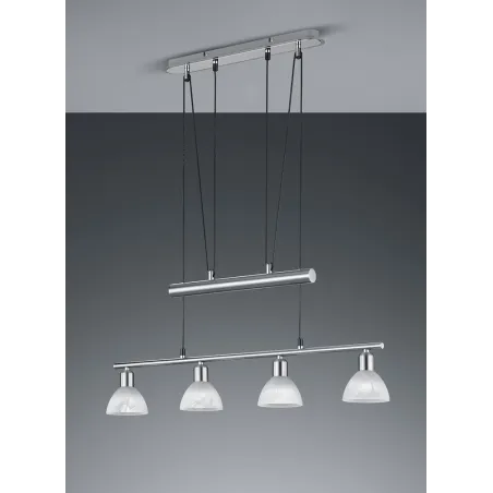 TRIO Suspension intérieur nickel mat et albâtre LEVISTO - Pas cher