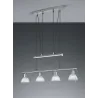 TRIO Suspension intérieur nickel mat et albâtre LEVISTO - Pas cher