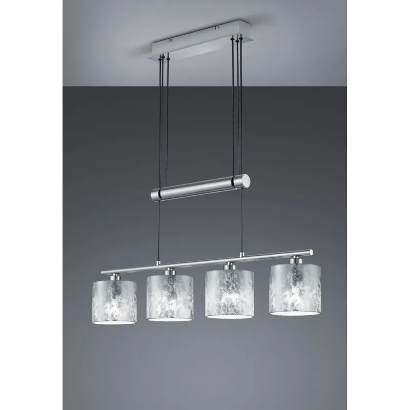TRIO Suspension intérieur nickel mat et argent GARDA - Pas cher