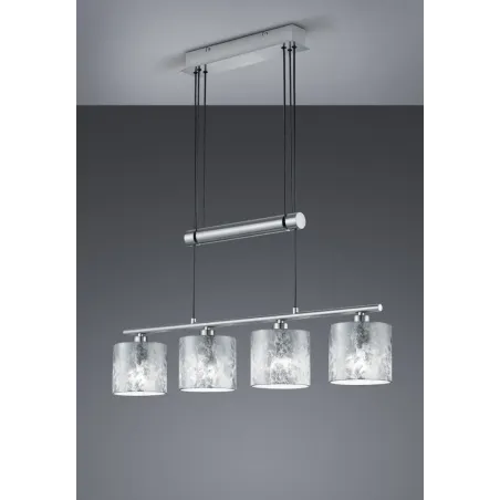 TRIO Suspension intérieur nickel mat et argent GARDA - Pas cher