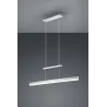 TRIO Suspension intérieur aluminium balayé et blanc CALVARO - Pas cher