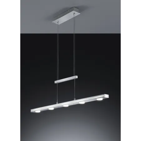 TRIO Suspension intérieur aluminium balayé et blanc CAVALLO - Pas cher