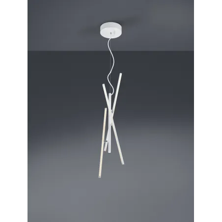 TRIO Suspension intérieur blanc mat et blanc TIRIAC - Pas cher