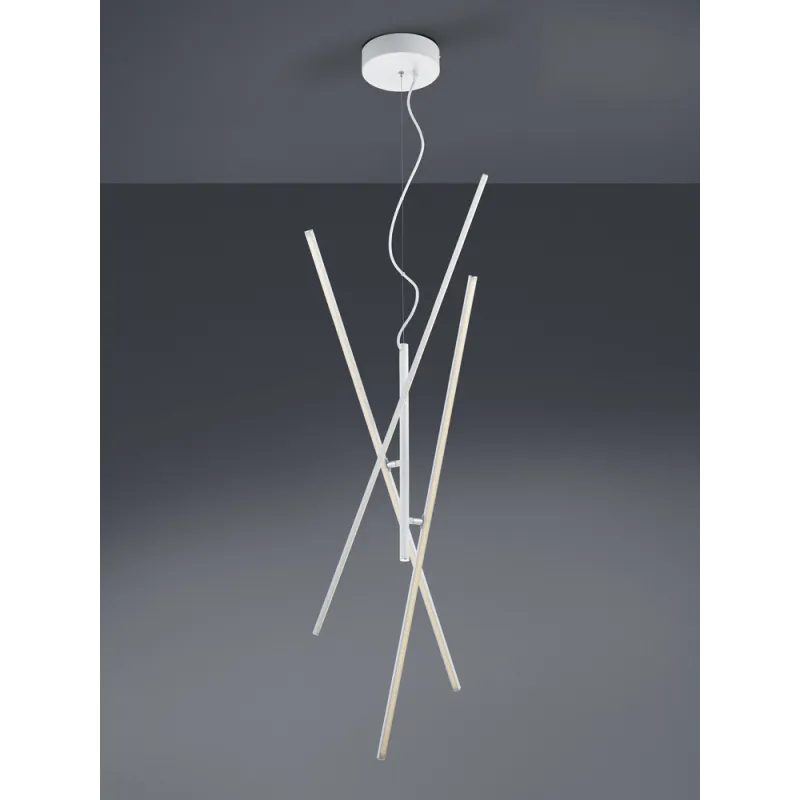 TRIO Suspension intérieur blanc mat et blanc TIRIAC - Pas cher