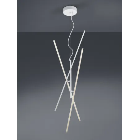 TRIO Suspension intérieur blanc mat et blanc TIRIAC - Pas cher