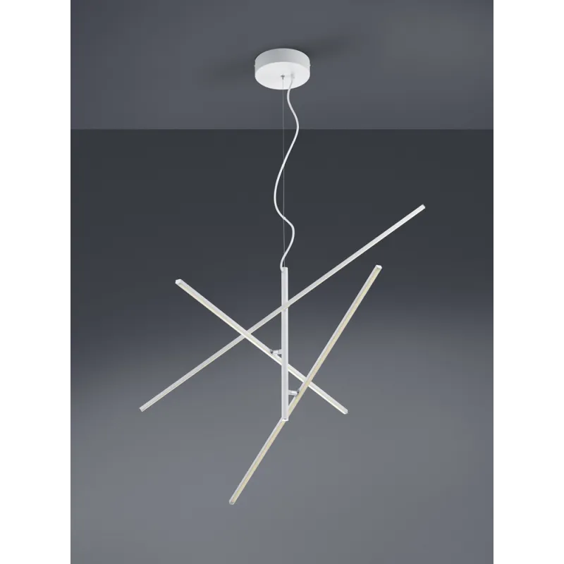 TRIO Suspension intérieur blanc mat et blanc TIRIAC - Pas cher