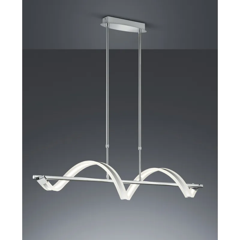 TRIO Suspension intérieur chrome et blanc SYDNEY - Pas cher