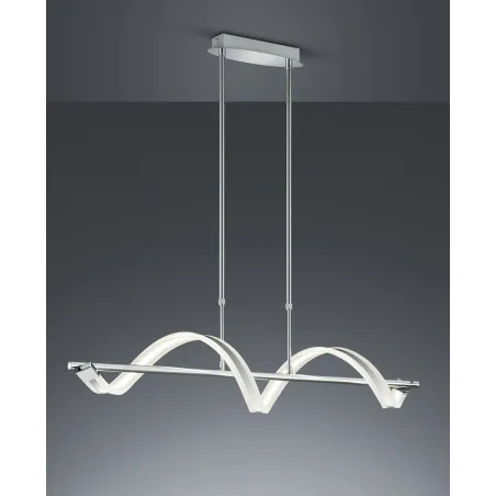 TRIO Suspension intérieur chrome et blanc SYDNEY - Pas cher
