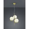 TRIO Suspension intérieur laiton mat et blanc PURE - Pas cher