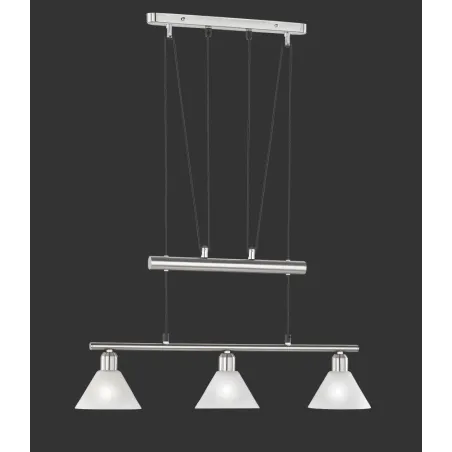TRIO Suspension intérieur nickel mat et blanc STAMINA - Pas cher