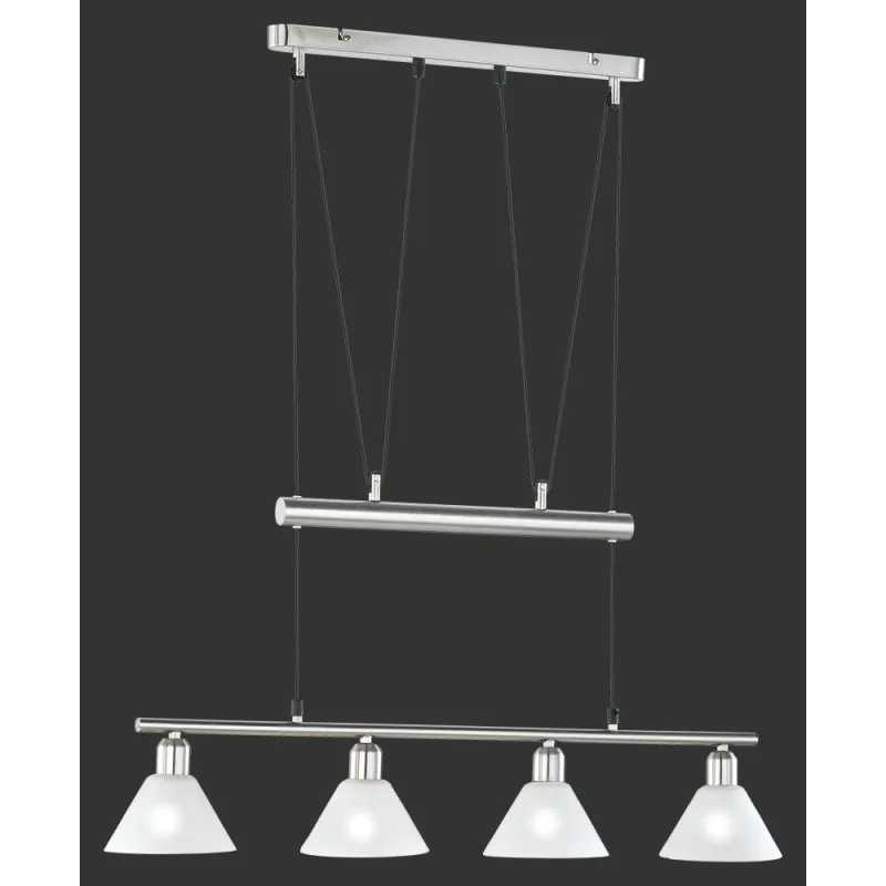 TRIO Suspension intérieur nickel mat et blanc STAMINA - Pas cher