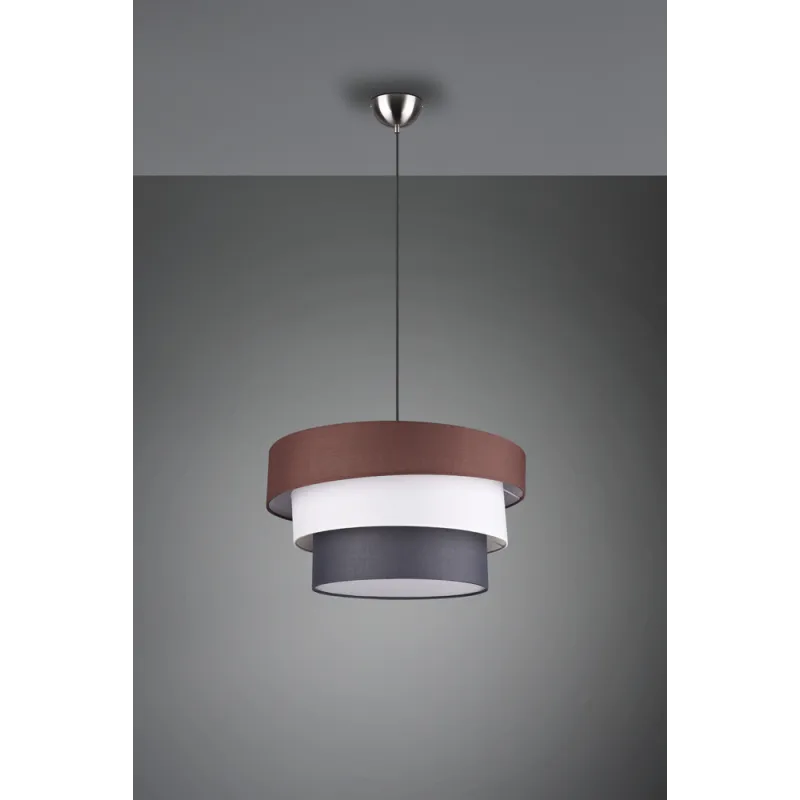 TRIO Suspension intérieur nickel mat et blanc IBIS - Pas cher