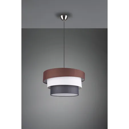 TRIO Suspension intérieur nickel mat et blanc IBIS - Pas cher