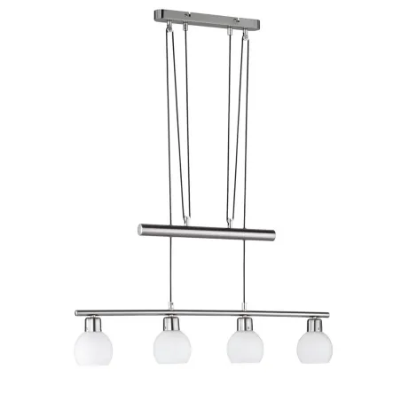 TRIO Suspension intérieur nickel mat et blanc FREDDY - Pas cher