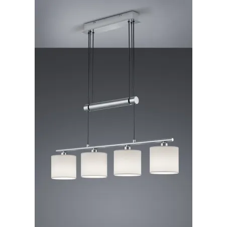 TRIO Suspension intérieur nickel mat et blanc GARDA - Pas cher