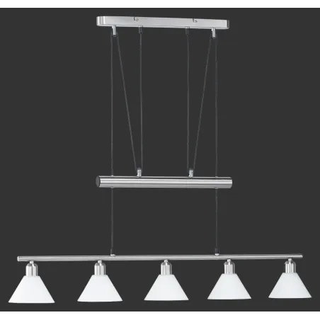 TRIO Suspension intérieur nickel mat et blanc STAMINA - Pas cher