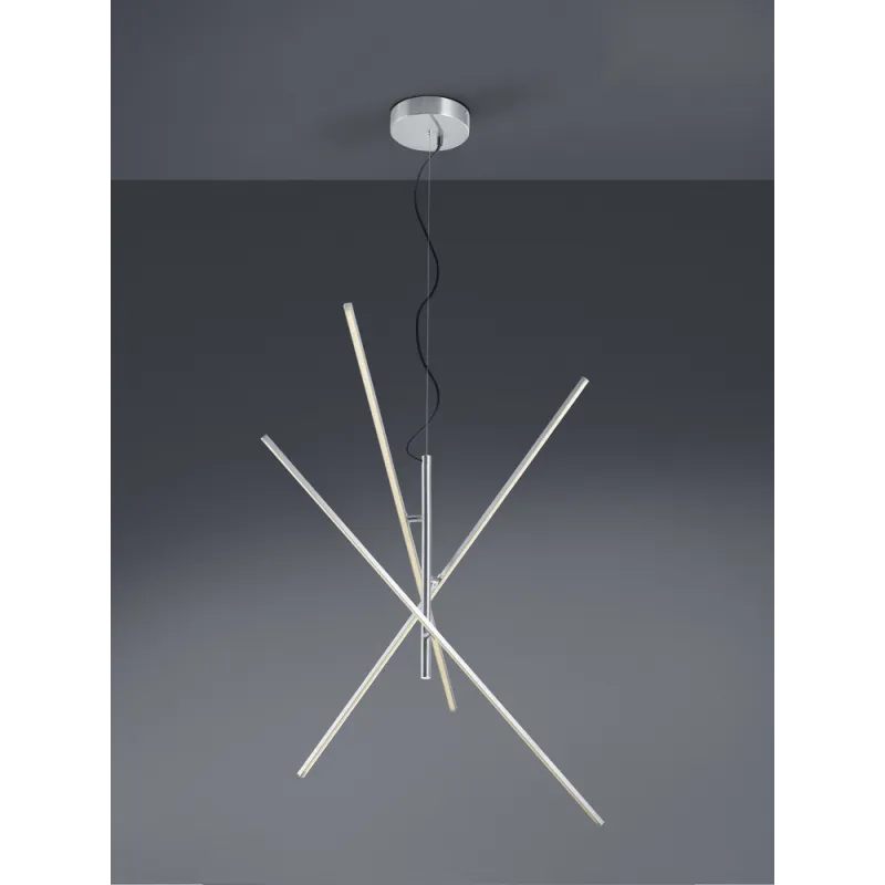 TRIO Suspension intérieur nickel mat et blanc TIRIAC - Pas cher