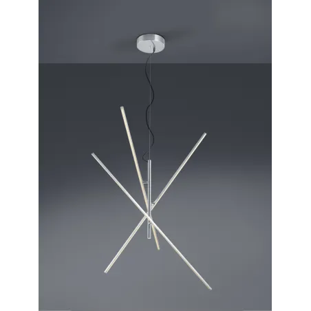 TRIO Suspension intérieur nickel mat et blanc TIRIAC - Pas cher
