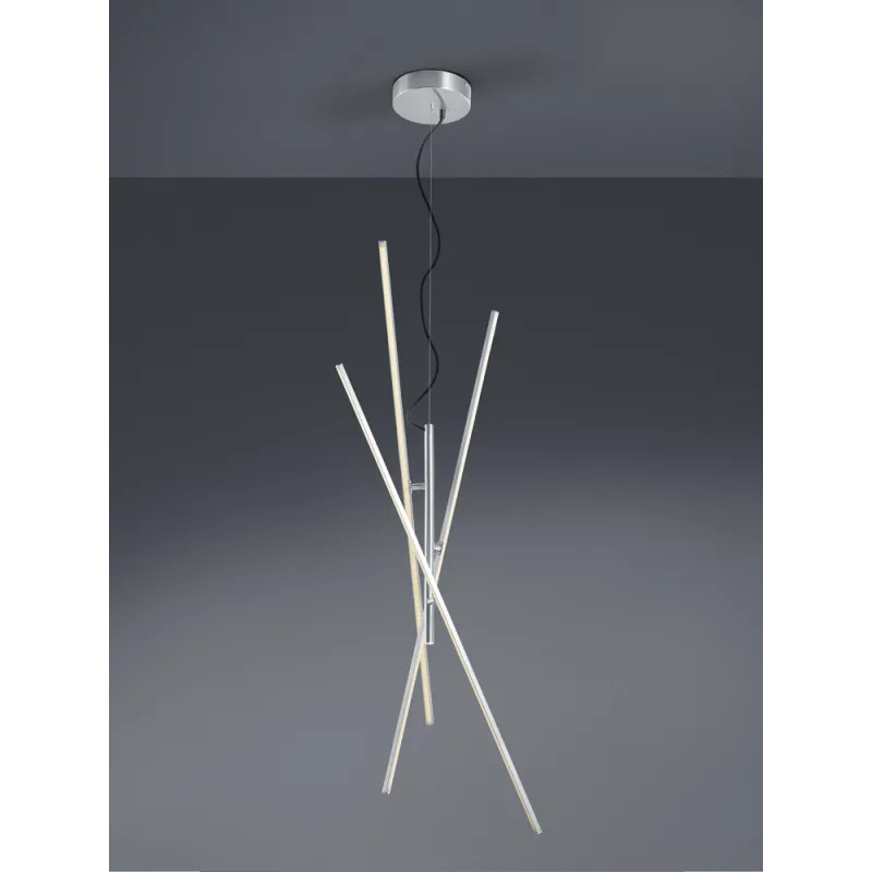 TRIO Suspension intérieur nickel mat et blanc TIRIAC - Pas cher