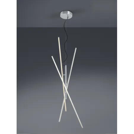 TRIO Suspension intérieur nickel mat et blanc TIRIAC - Pas cher