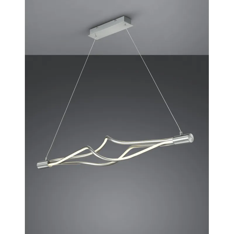 TRIO Suspension intérieur nickel mat et blanc LOOP - Pas cher