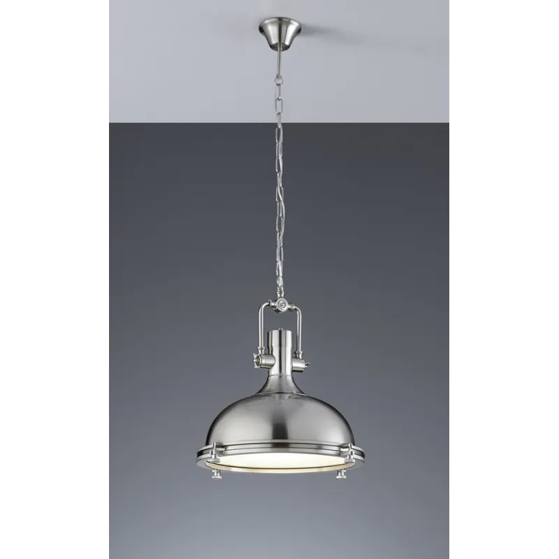 TRIO Suspension intérieur nickel mat et blanc BOSTON - Pas cher