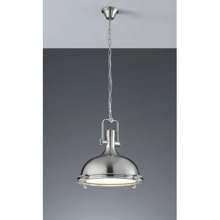 TRIO Suspension intérieur nickel mat et blanc BOSTON - Pas cher