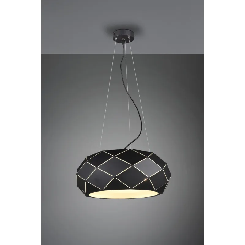 TRIO Suspension intérieur noir mat et blanc ZANDOR - Pas cher