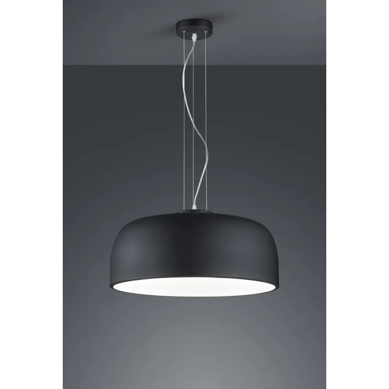 TRIO Suspension intérieur noir mat et blanc BARON - Pas cher
