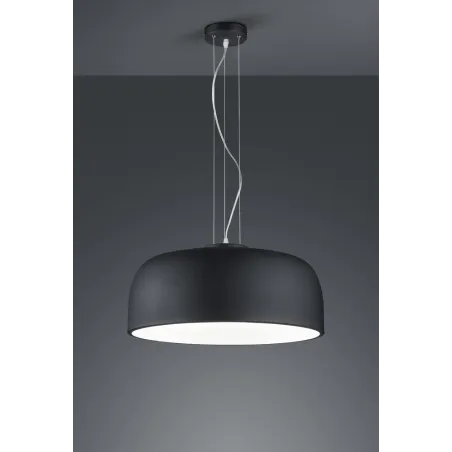 TRIO Suspension intérieur noir mat et blanc BARON - Pas cher