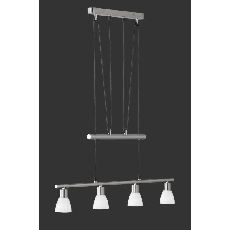 TRIO Suspension intérieur nickel mat et blanc balayé CARICO - Pas cher