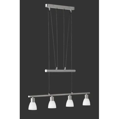 TRIO Suspension intérieur nickel mat et blanc balayé CARICO - Pas cher