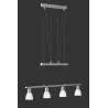 TRIO Suspension intérieur nickel mat et blanc balayé CARICO - Pas cher