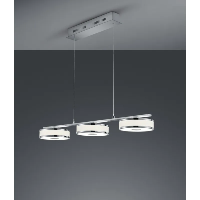 TRIO Suspension intérieur nickel mat et chrome AGENTO - Pas cher