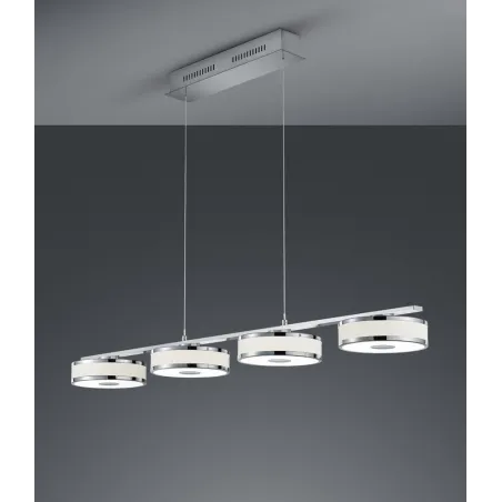 TRIO Suspension intérieur nickel mat et chrome AGENTO - Pas cher