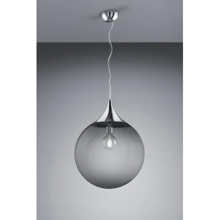 TRIO Suspension intérieur chrome et fumé MIDAS - Pas cher