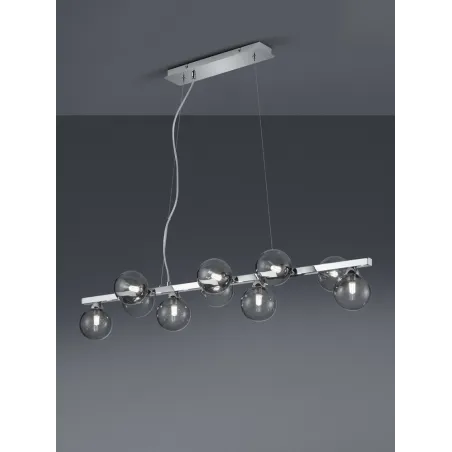 TRIO Suspension intérieur chrome et fumé ALICIA - Pas cher