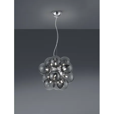 TRIO Suspension intérieur chrome et fumé ALICIA - Pas cher
