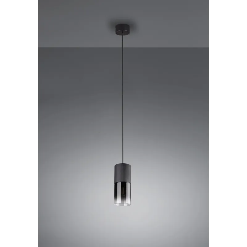 TRIO Suspension intérieur noir mat et fumé ROBIN - Pas cher