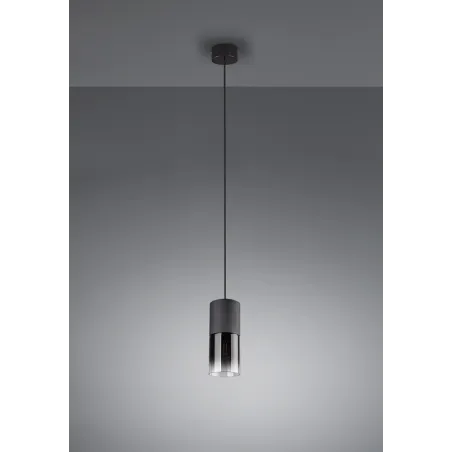 TRIO Suspension intérieur noir mat et fumé ROBIN - Pas cher