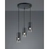 TRIO Suspension intérieur noir mat et fumé ROBIN - Pas cher