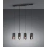 TRIO Suspension intérieur noir mat et fumé ROBIN - Pas cher
